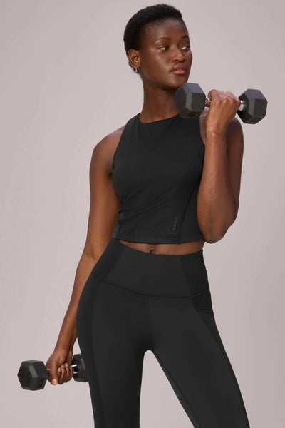 Lail Compression Bra with Mesh, in use