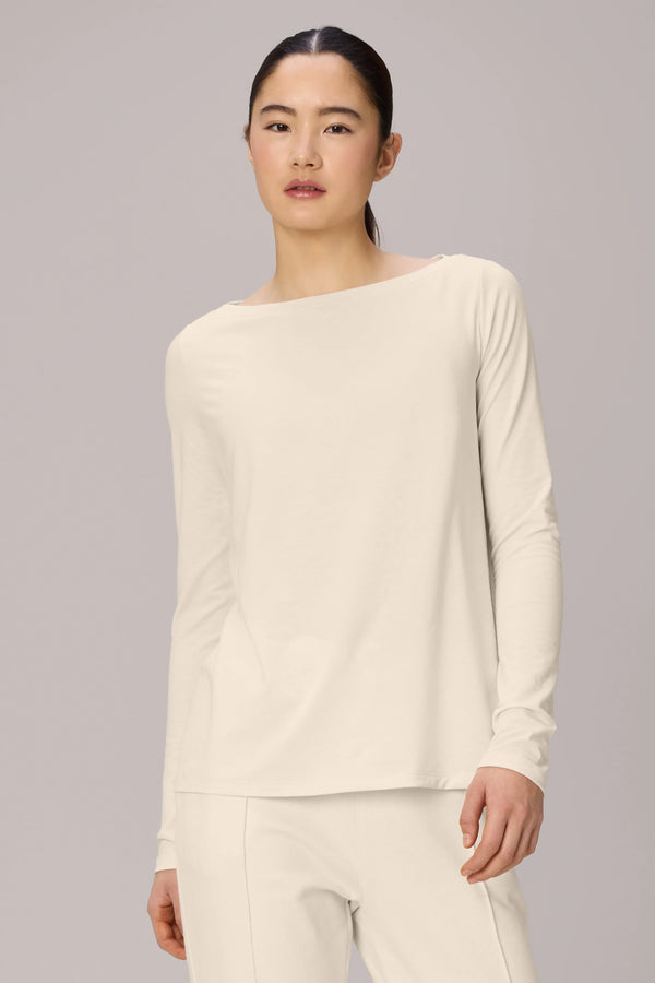 Gustave Long Sleeve Tee in Sand — 100% organic cotton women's top by Seissense