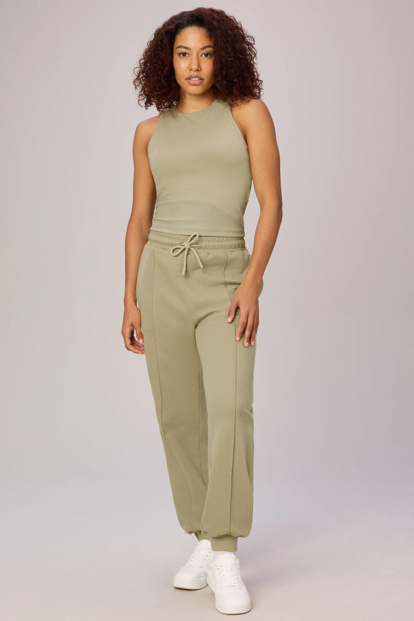 Cambresis Tracksuit Jogger in Willow — organic cotton blend women's jogger by Seissense