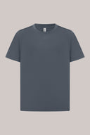 Granite gray short sleeve athletic tee shirt on a light background