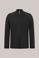 Men's charcoal endurance fitted athletic jacket with front zipper and long sleeves