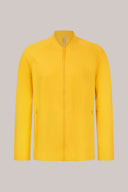 Men’s mustard yellow fitted endurance jacket with full zip and long sleeves