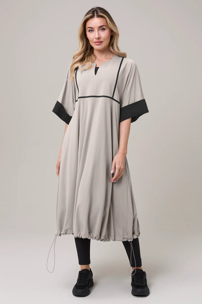 Cult Midi Dress, Driftwood/Charcoal