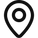 Black location pin icon, simple map marker graphic on transparent background